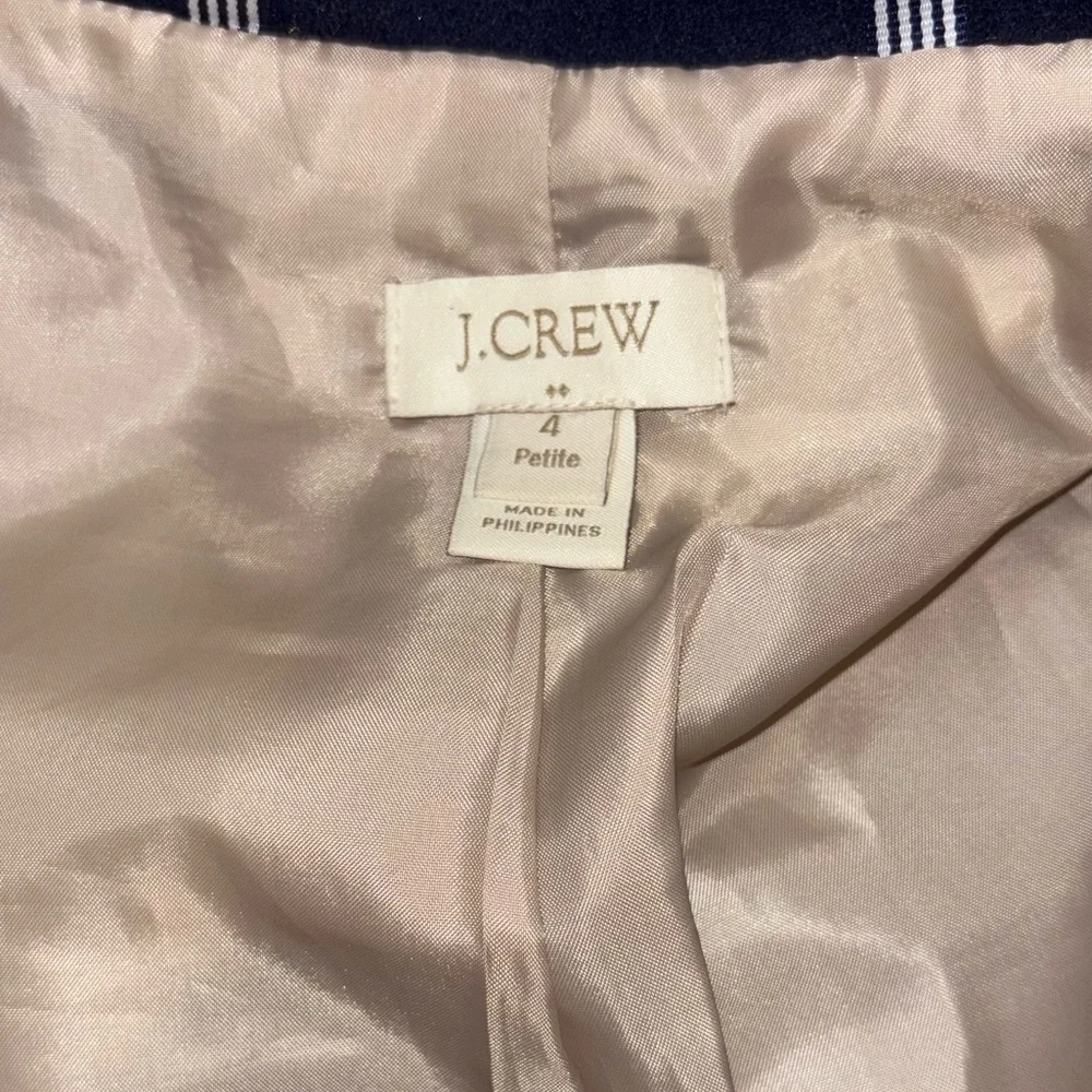 J Crew colorblock wool pea coat size 4 Petite - Picture 5 of 10